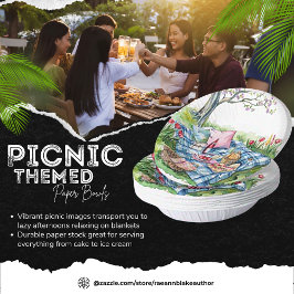 Prato De Papel Picnic Themed Paper Bowl