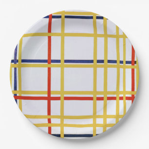 Prato De Papel Piet Mondrian New York City I Arte Abstrato