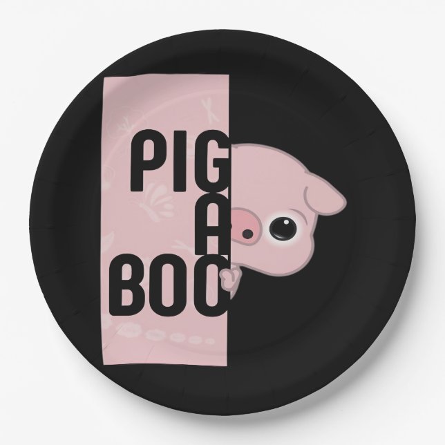 Prato De Papel Pig A Boo (Frente)