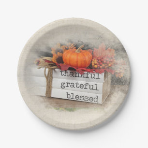 Prato De Papel Pilha do Livro de outono