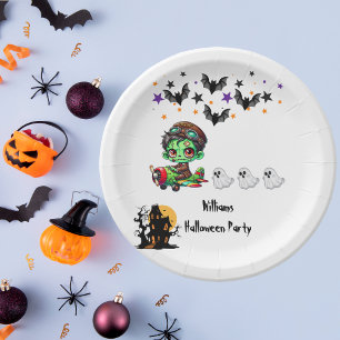 Prato De Papel Piloto Zombie Whimbie Avião Cute Fantasmas e Morce
