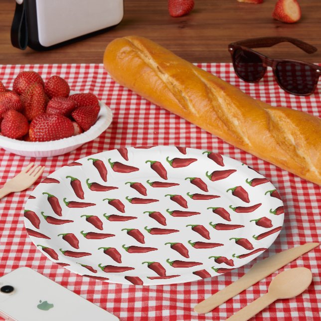 Prato De Papel Pimenta chili (Piquenique)