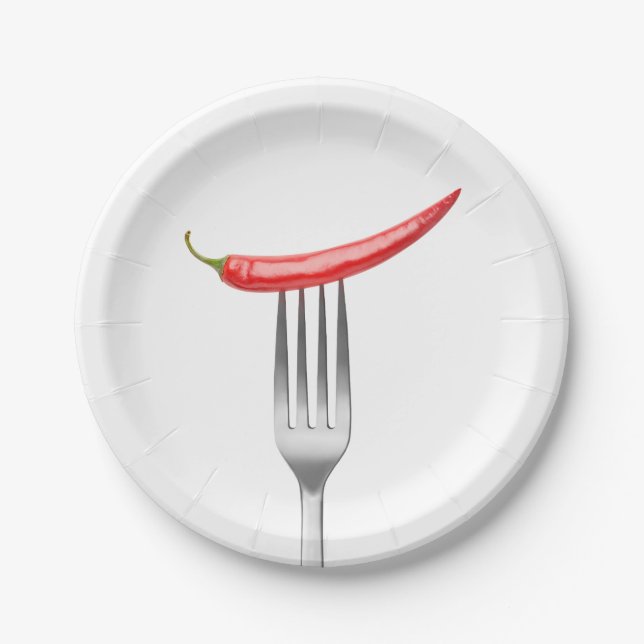 Prato De Papel Pimenta no garfo (Frente)