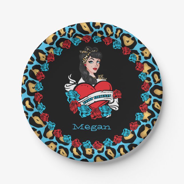Prato De Papel Pin-up, Rock-A-Billy (Frente)