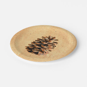 Prato De Papel Pine Cone