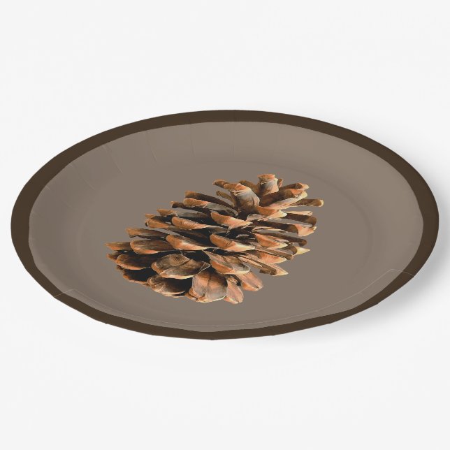 Prato De Papel Pine Cone (Inclinado)