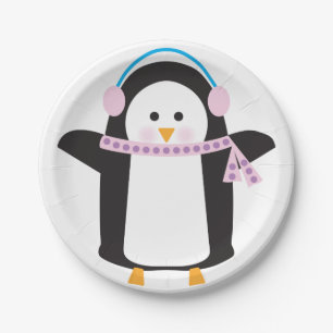 Prato De Papel Pinguim