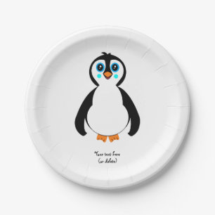 Prato De Papel Pinguim - Placa de papel