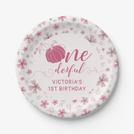 PRATO DE PAPEL PINK BOW & ARCH FALL PUMPKIN FLOWERS BIRTHDAY