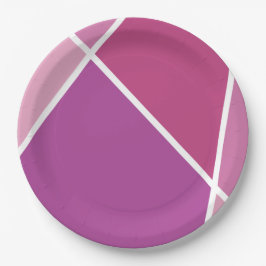 Prato De Papel Pink JanaiCreates Color Collection Paper Plates