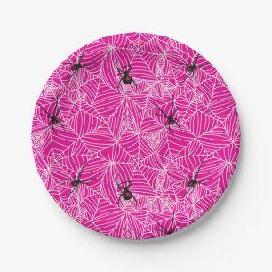 Prato De Papel Pink Preto de Aranha de Viúva
