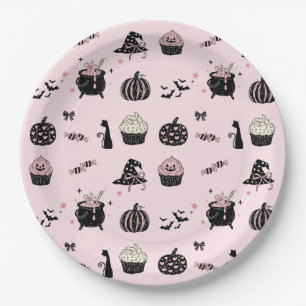 Prato De Papel Pinkoween Não Tão Assustador