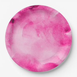 Prato De Papel Pinks Bonito de Aquarela3 - Todas as Opções