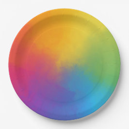 Prato De Papel Pintar Tie Dye Arts e Artesanatos Colorir Partido