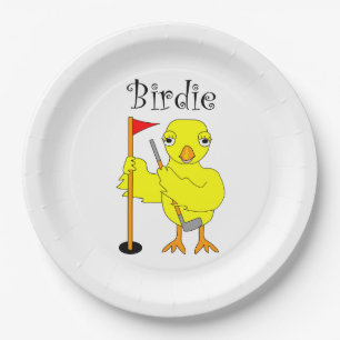 Prato De Papel Pintinho Birdie Golfer