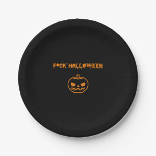 Prato De Papel Pinto-de-abóbora anti-Halloween