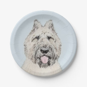 Prato De Papel Pintura Bouvier des Flandres - Arte Cachorra Origi