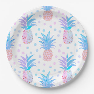 Prato De Papel Pintura de Abacaxi Napkins Tropical