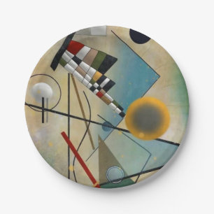 Prato De Papel Pintura de Abstrato de Composição Kandinsky