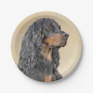 Prato De Papel Pintura de Gordon Setter - Arte de Cachorro Origin