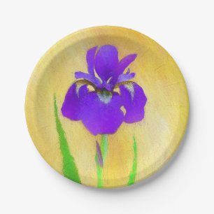 Prato De Papel Pintura em Íris com pérola - Cão original branco A