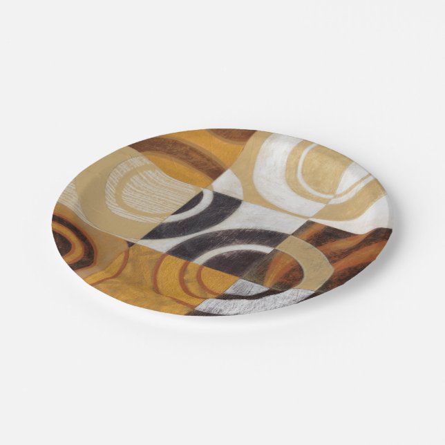 Prato De Papel Pintura moderna com Padrões circulares (Inclinado)
