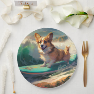 Prato De Papel Pintura para surfar na praia de Corgi