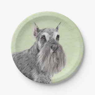 Prato De Papel Pintura Schnauzer (Giant, Standard) - Arte Canina