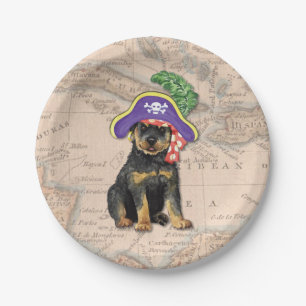 Prato De Papel Pirata de Rottweiler