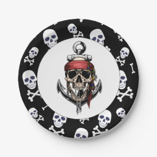 Prato De Papel Pirata - festa temática adulta náutica