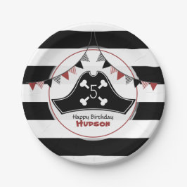 Prato De Papel Pirate Hat Birthday