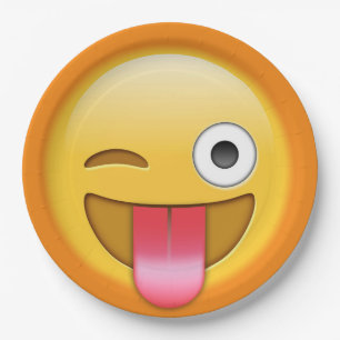 Prato De Papel Pisc a emoji a placa de papel