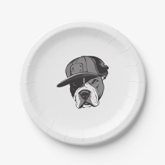 Prato De Papel Pitbull Gangster (Frente)