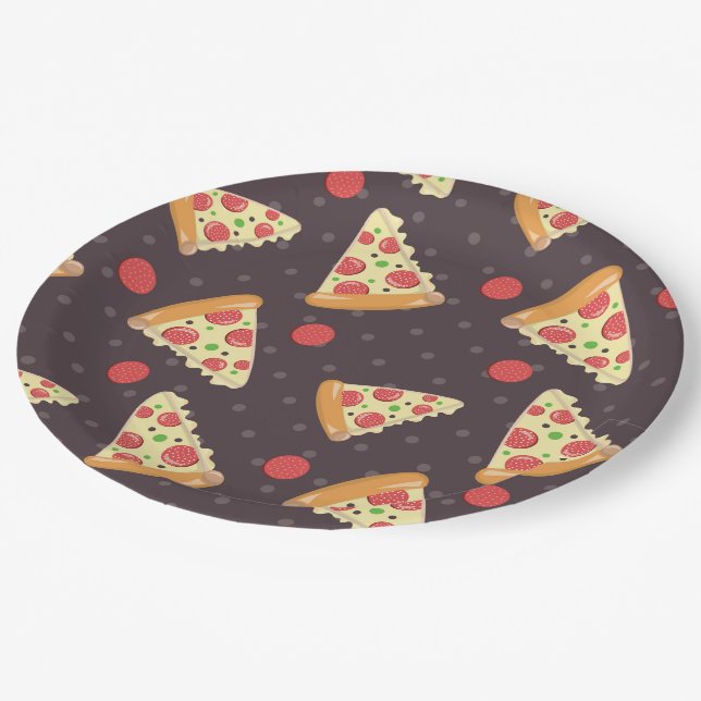 Prato De Papel Pizza - Chapas de papel (Inclinado)