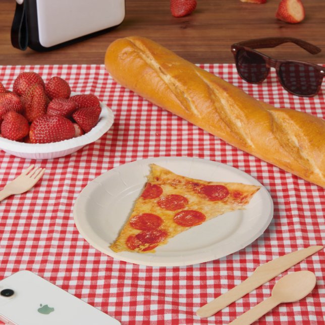Prato De Papel Pizza de Pepperoni Engraçada 4Vinny (Piquenique)