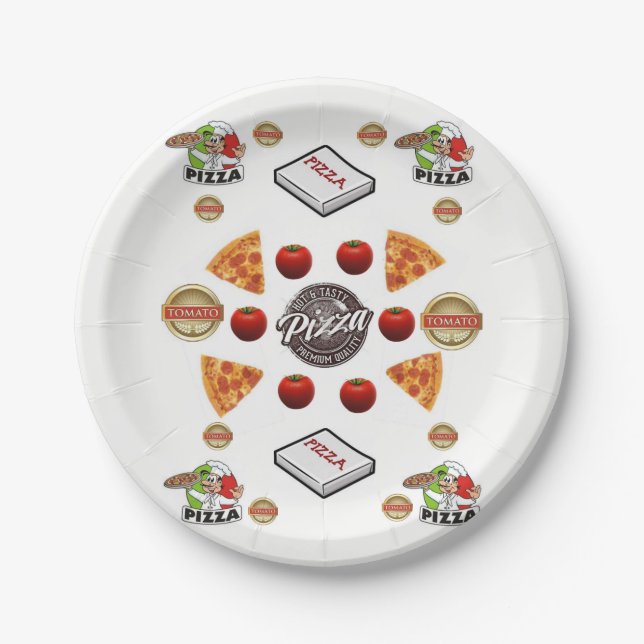 Prato De Papel Pizza de Placas de Papel (Frente)