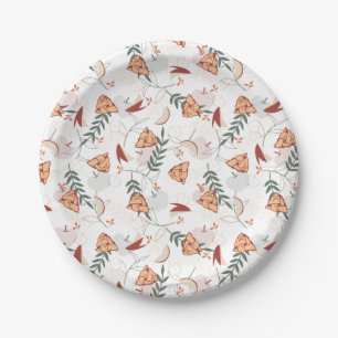 Prato De Papel Pizza Floral de Apple White