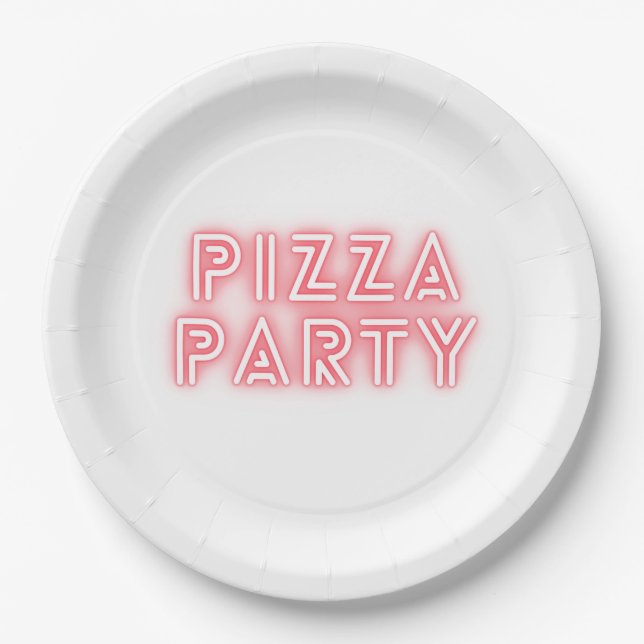 Prato De Papel Pizza Party (Frente)
