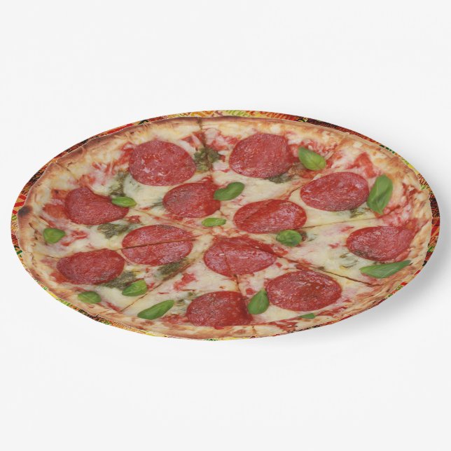 Prato De Papel Pizza Party Goods Paper Placa (Inclinado)