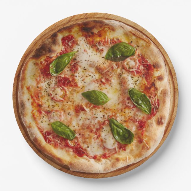 Prato De Papel Pizza Party legal (Frente)