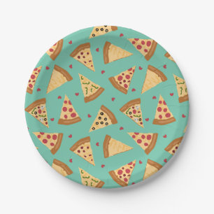Prato De Papel Pizza Party Paper Placa