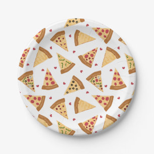 Prato De Papel Pizza Party Paper Placa