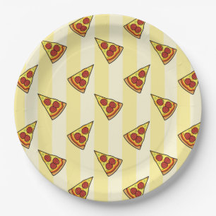 Prato De Papel Pizza Pattern