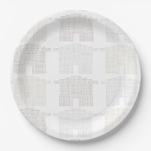 Prato De Papel Placa da casa dos parabéns