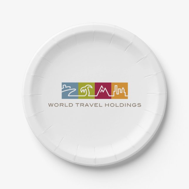 Prato De Papel Placa das terras arrendadas do viagem do mundo (Frente)