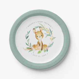 Prato De Papel Placa de Chá de fraldas de Bush Baby Kangaroo