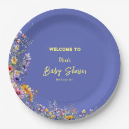 Prato De Papel Placa de Chá de fraldas de flores silvestres
