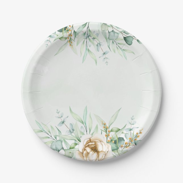 Prato De Papel Placa de Chá de fraldas de Garoto Verde (Frente)