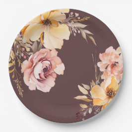 Prato De Papel Placa de chá de fraldas de menina cor-de-rosa embe