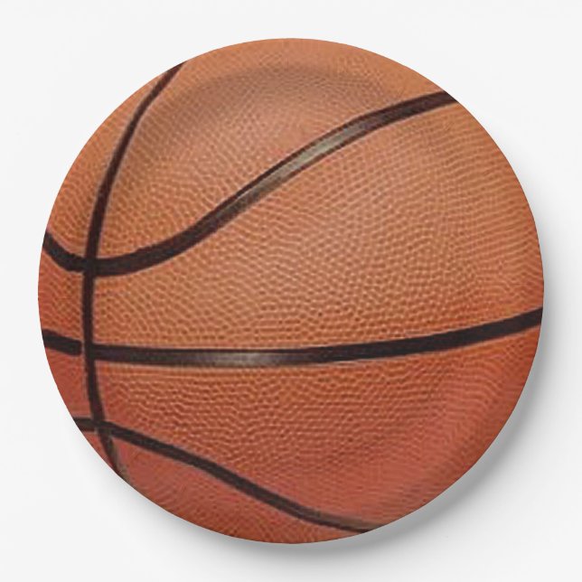 Prato De Papel Placa de Design de basquete (Frente)